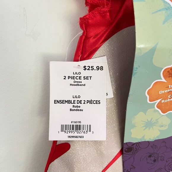 Disney Lilo & Stitch Toddler Costume Dress & Headband 2T Red Leaf NWTDescription - Picture 3 of 16